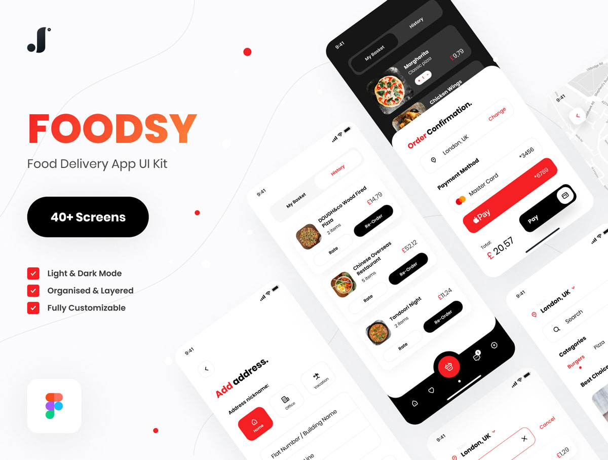 Foodsy美食外卖app ui设计 .fig素材