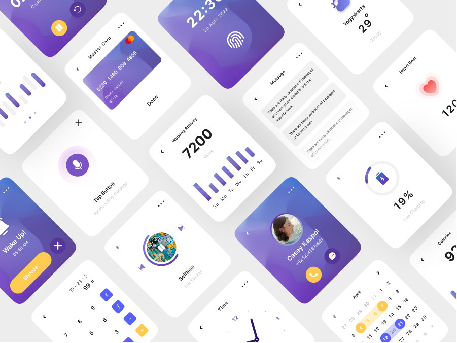 smart watch智能手表app ui设计 .fig素材
