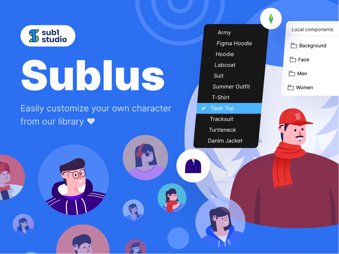 SUBLUS 插画生成工具包uikit .fig素材