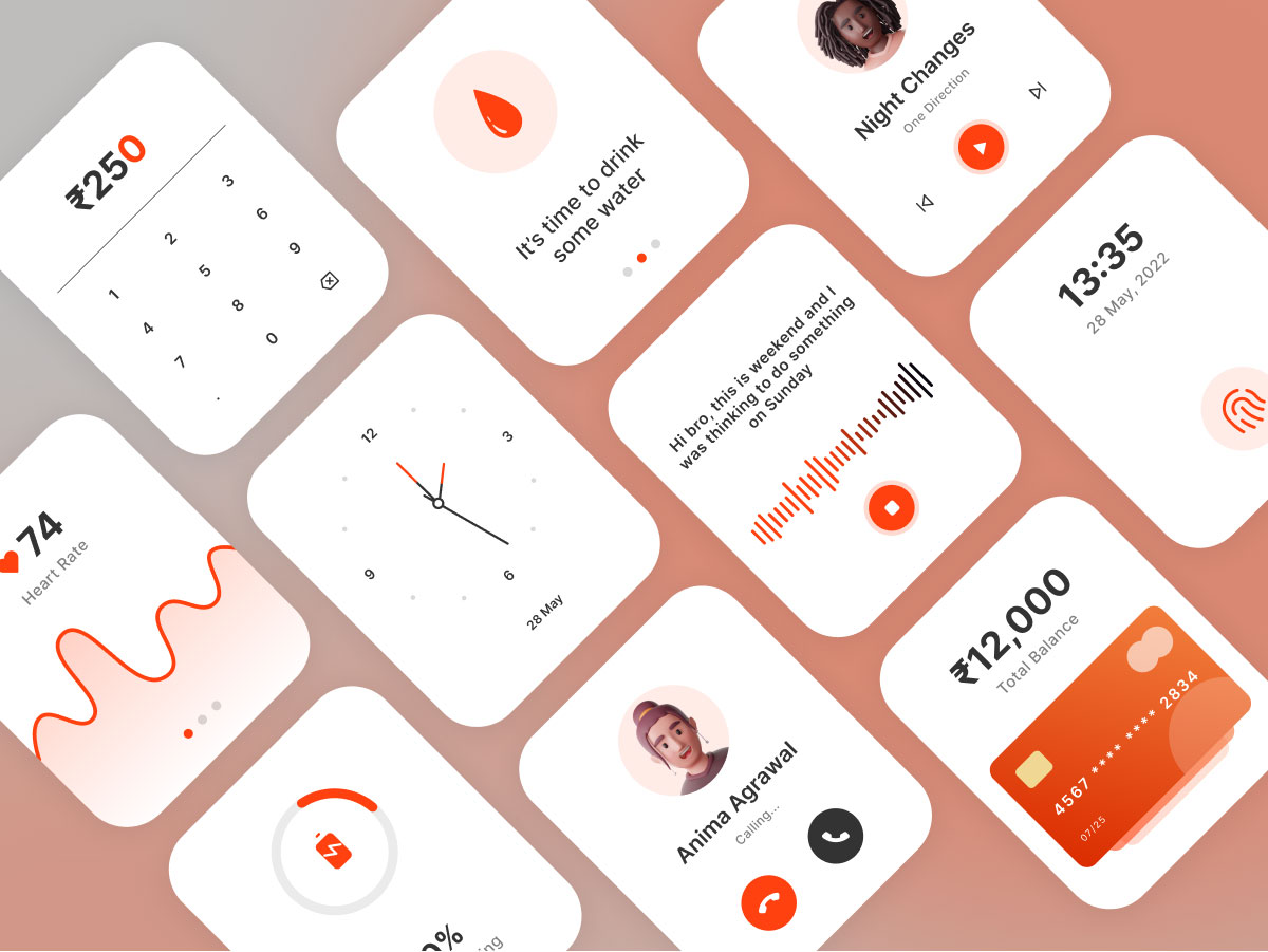 智能手表app ui设计 .fig素材