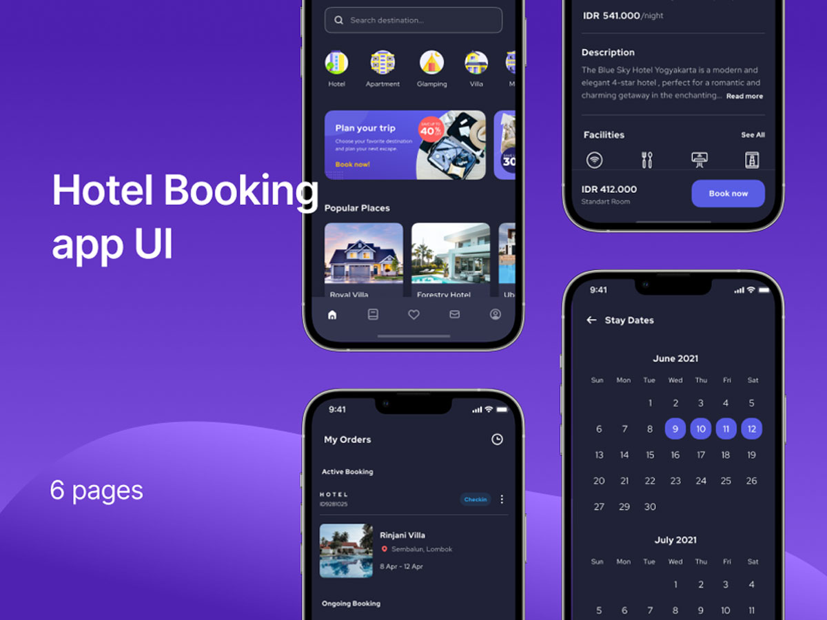 旅行酒店预订app ui设计 .fig素材下载