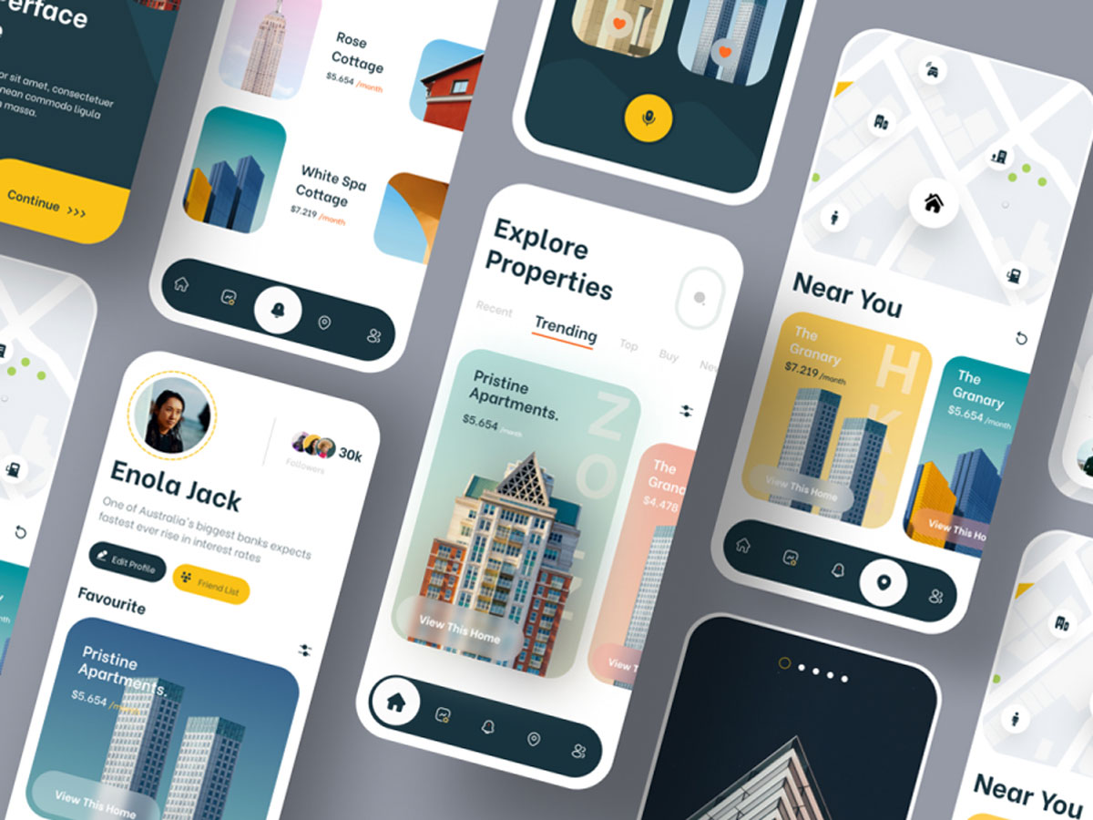 地产找房租房app ui设计 .fig素材