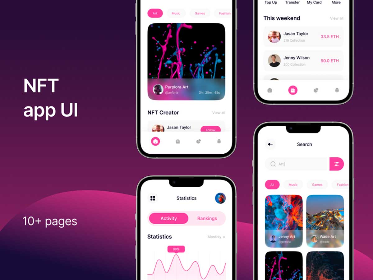 NFT数字藏品app ui设计 .fig素材