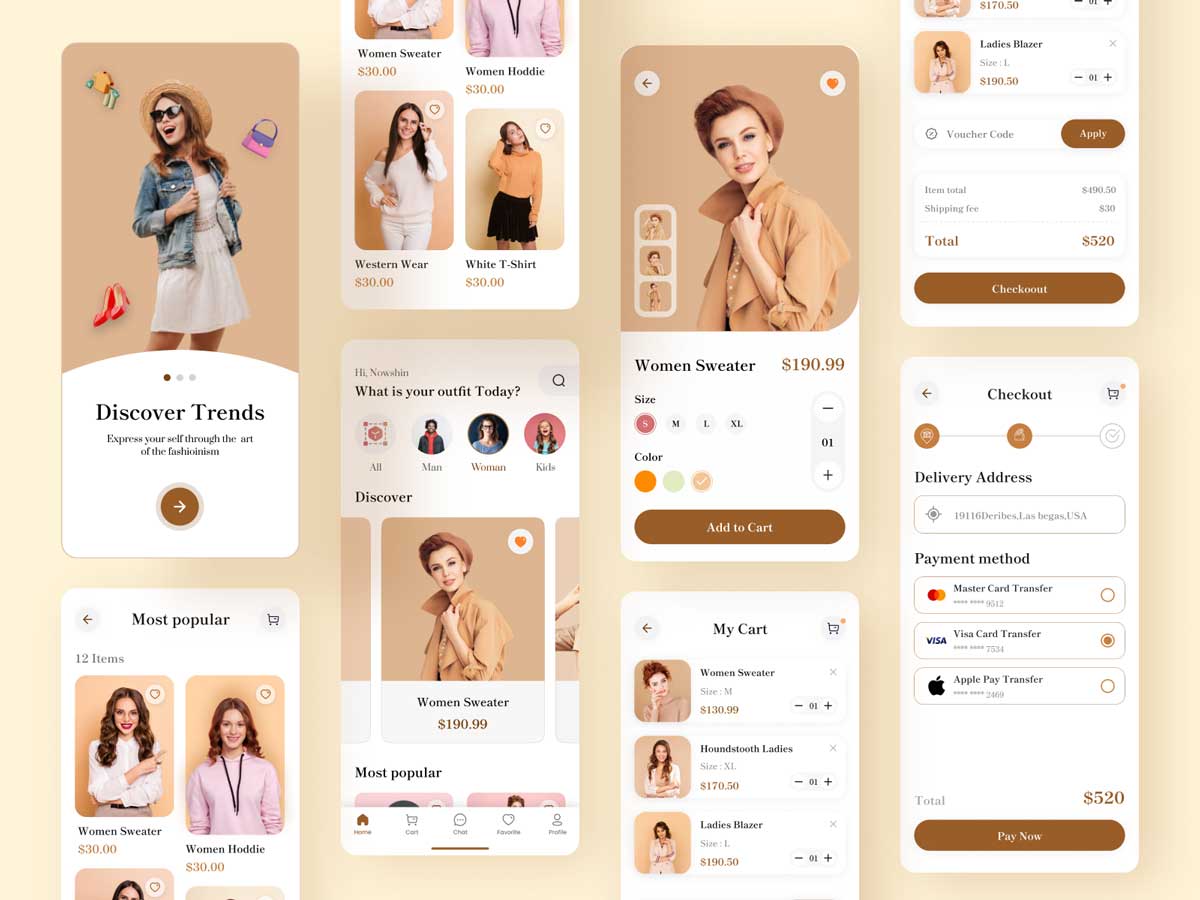 时装电商app ui设计 .fig素材