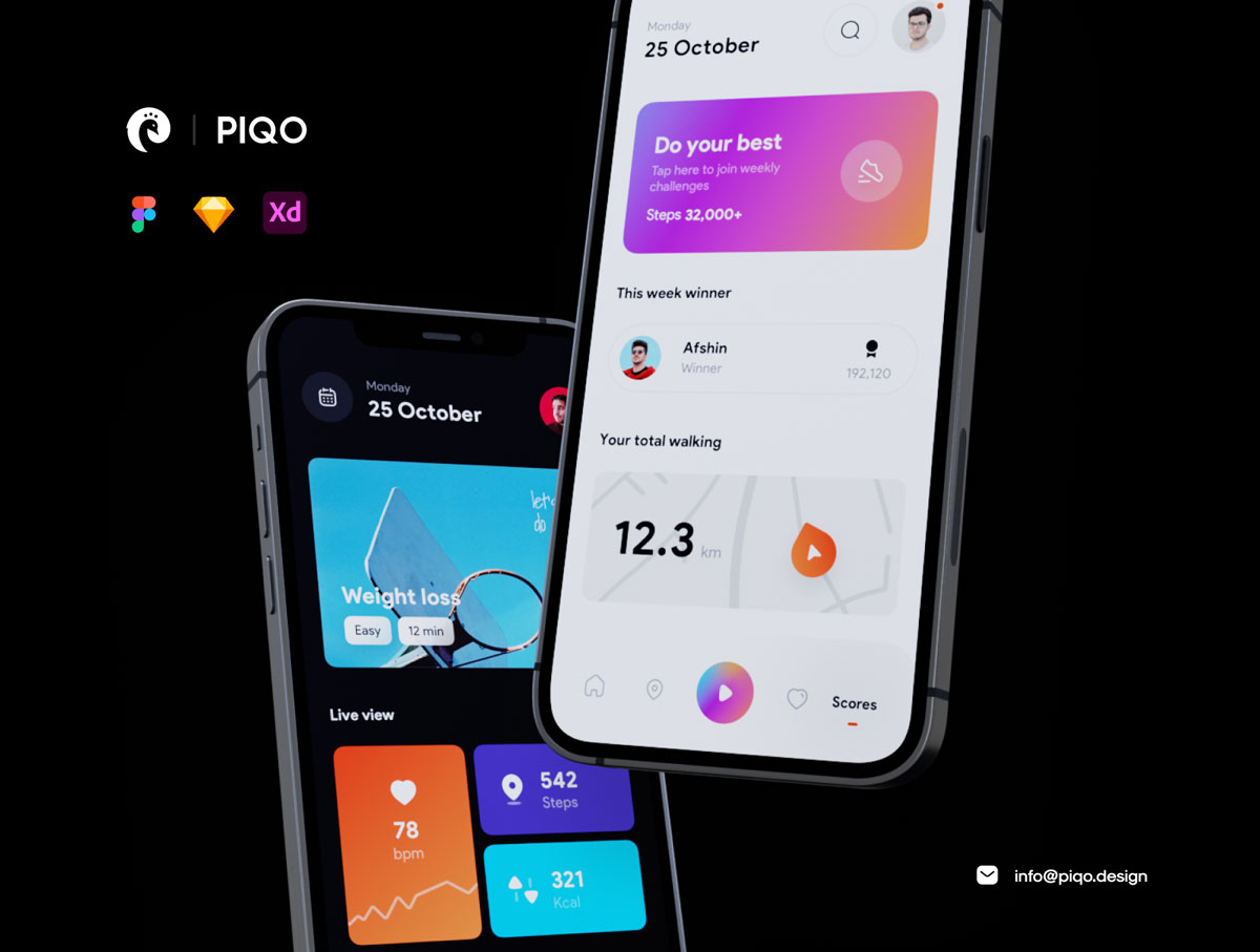 280+Daility 2 app ui设计套件 .fig .xd .sketch素材