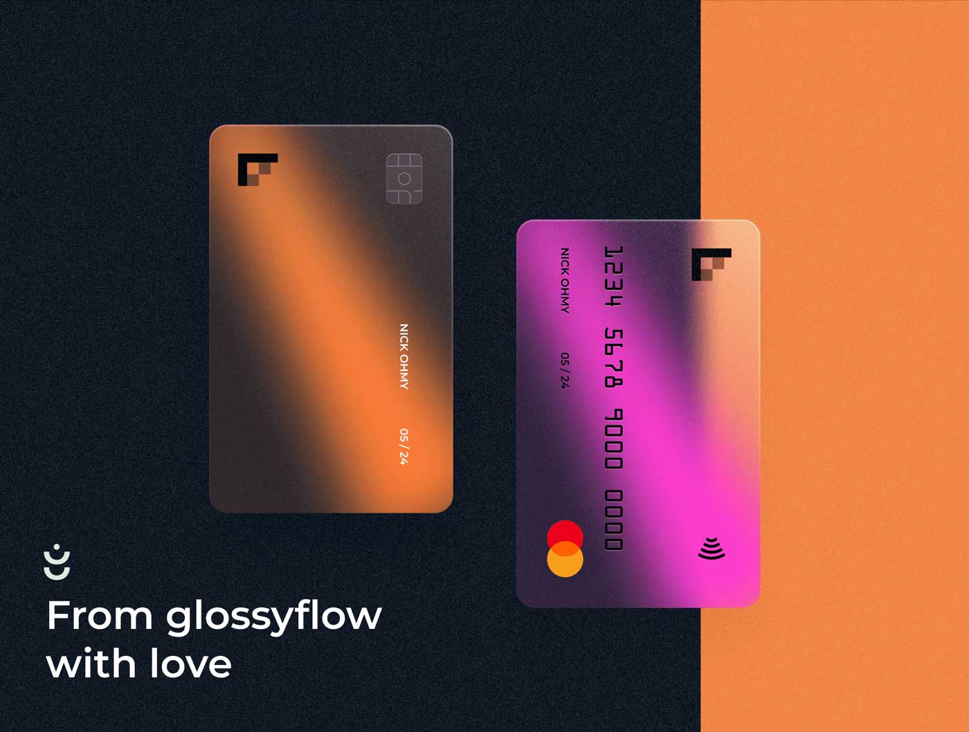 Glossy银行卡样式设计 .fig素材