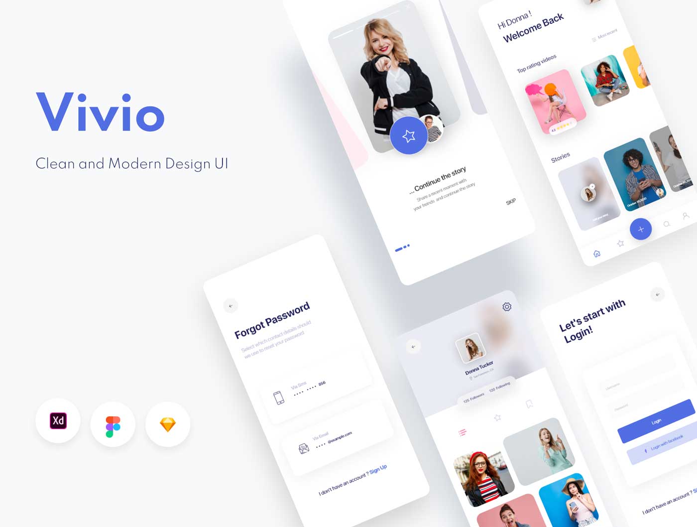 Vivio -短视频app ui设计 .fig素材