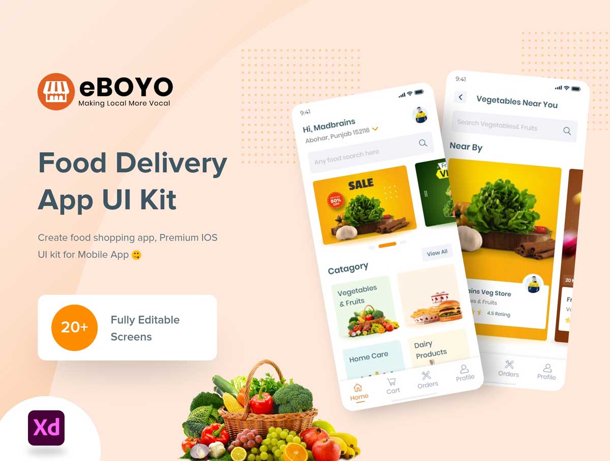Eboyo多用途社区电商app ui设计 .xd素材下载