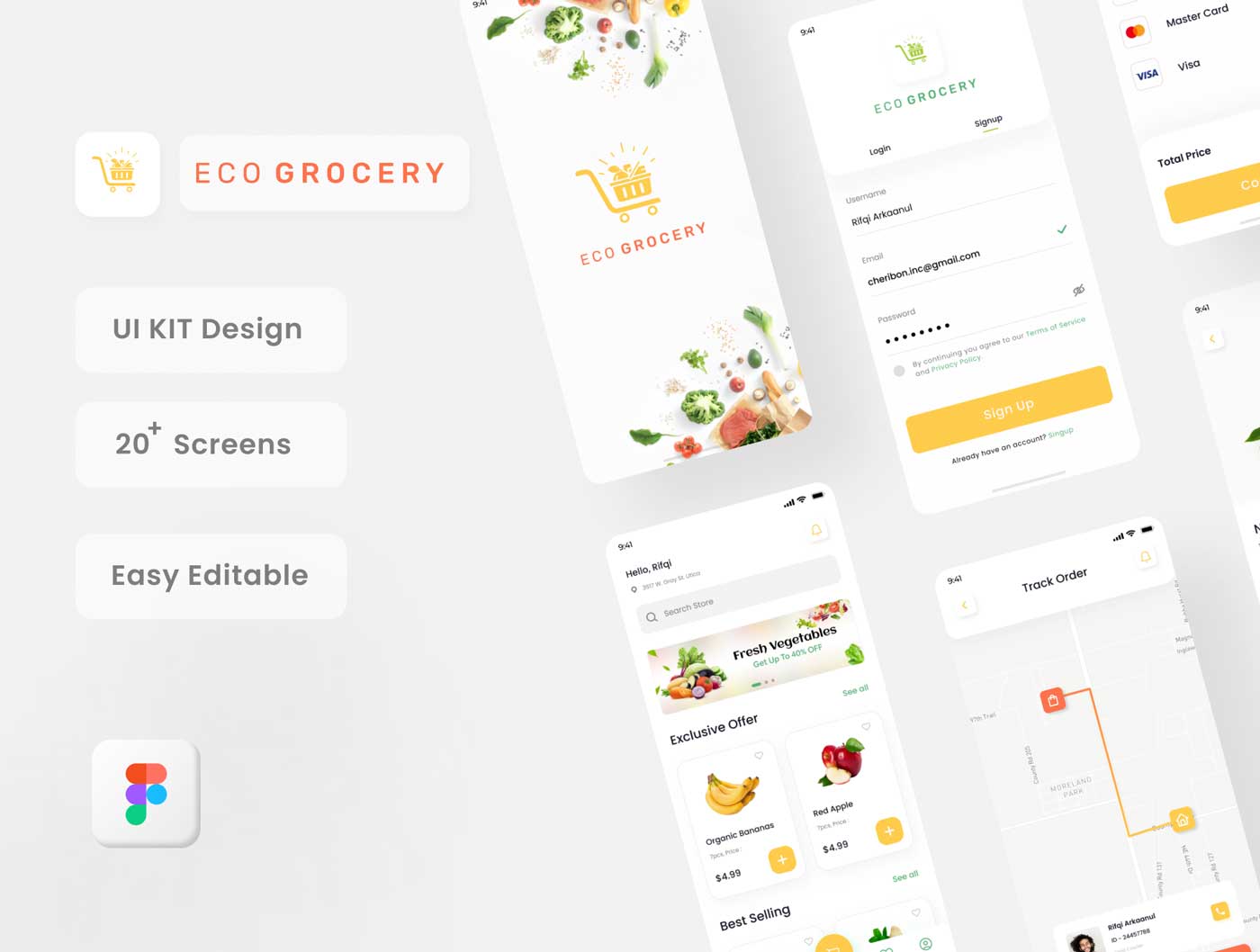 Eco Grocery社区电商app ui设计 .fig素材