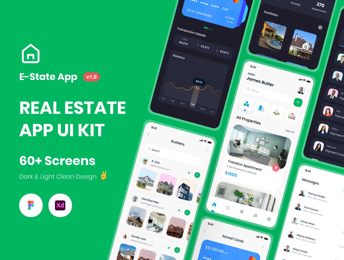 E-State房地产app ui设计 .fig素材下载