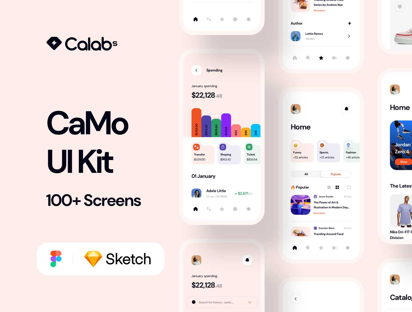 CaMo极度舒适app ui设计 .fig .sketch素材