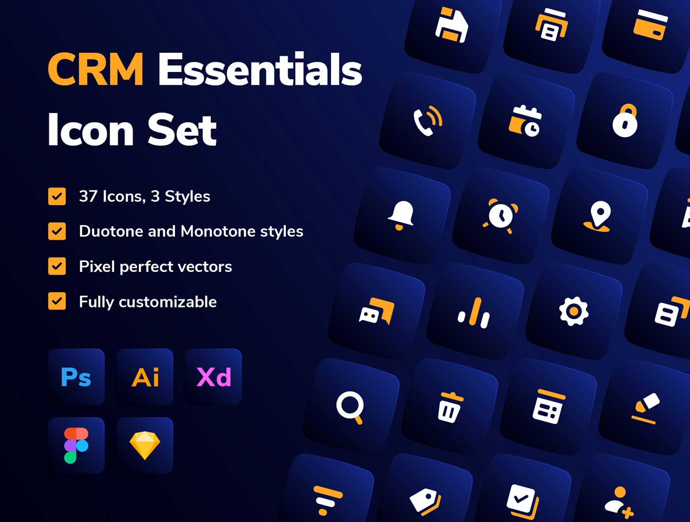 CRM Essentials双色图标设计素材 .ai .svg源文件