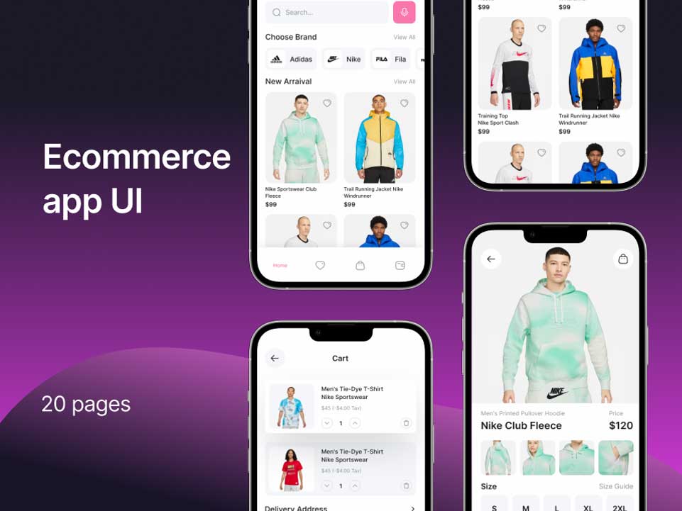 时装电商app ui设计素材Figma资源