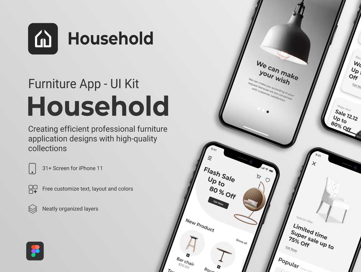 Household-家具电商app ui设计 Figma素材