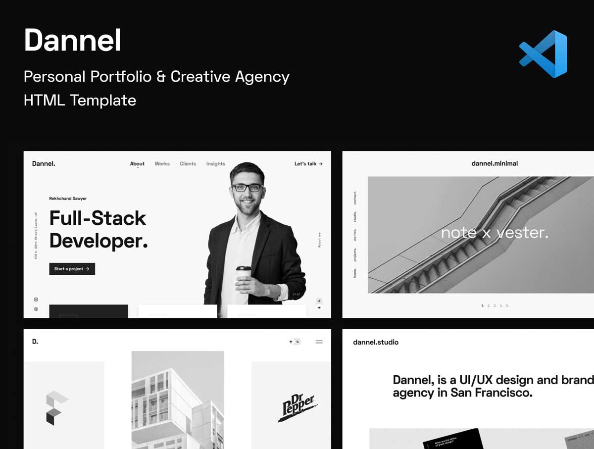 Dannel-投资和创意机构网站HTML模板