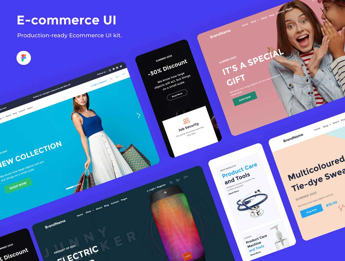 E-commerce电商网站界面设计Figma素材