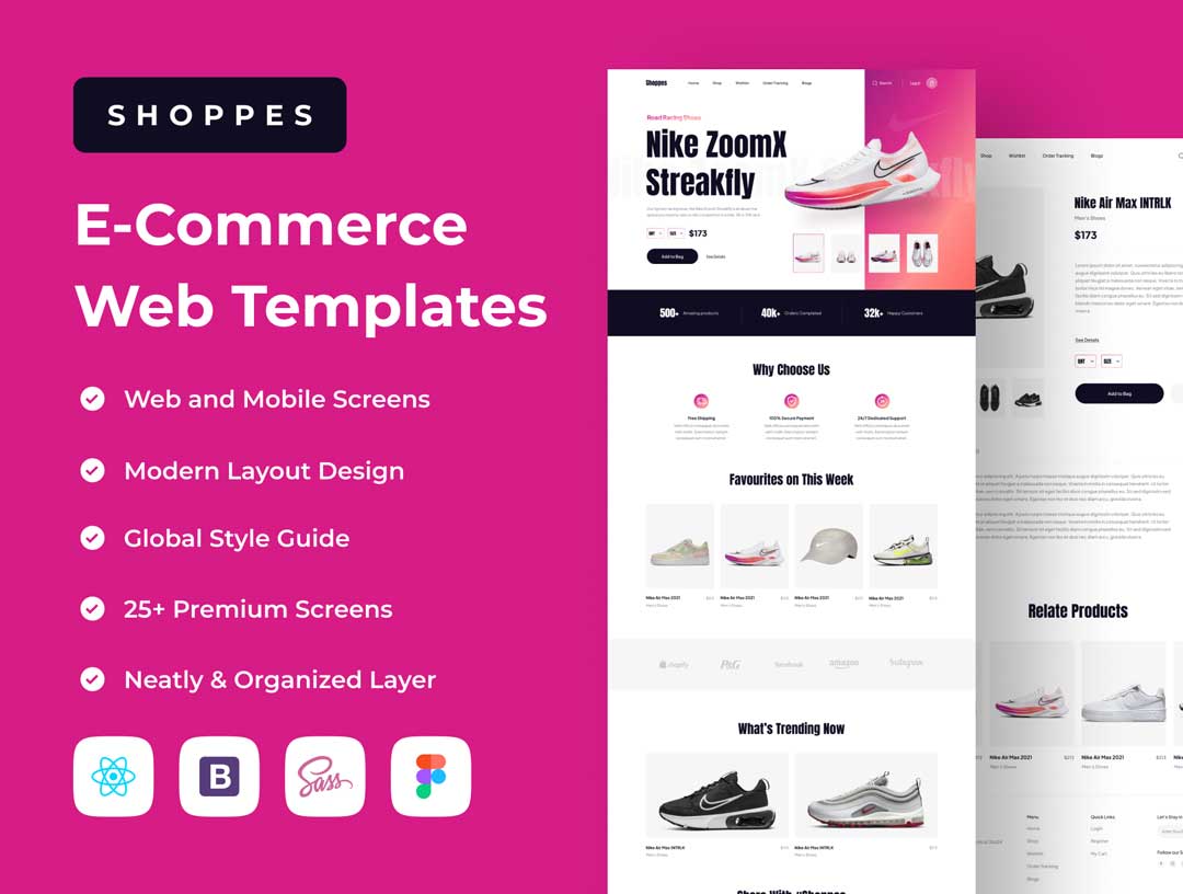 Shoppes简约电商网站设计模板