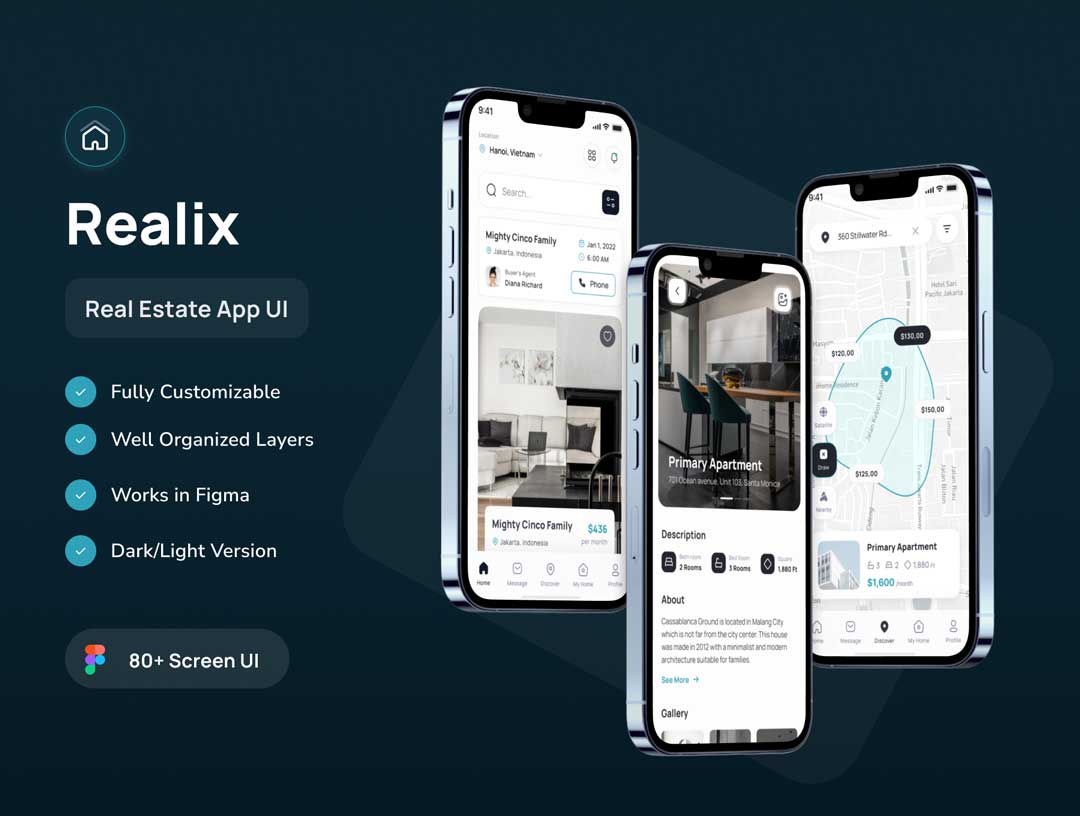 Realix房地产app应用程序设计素材
