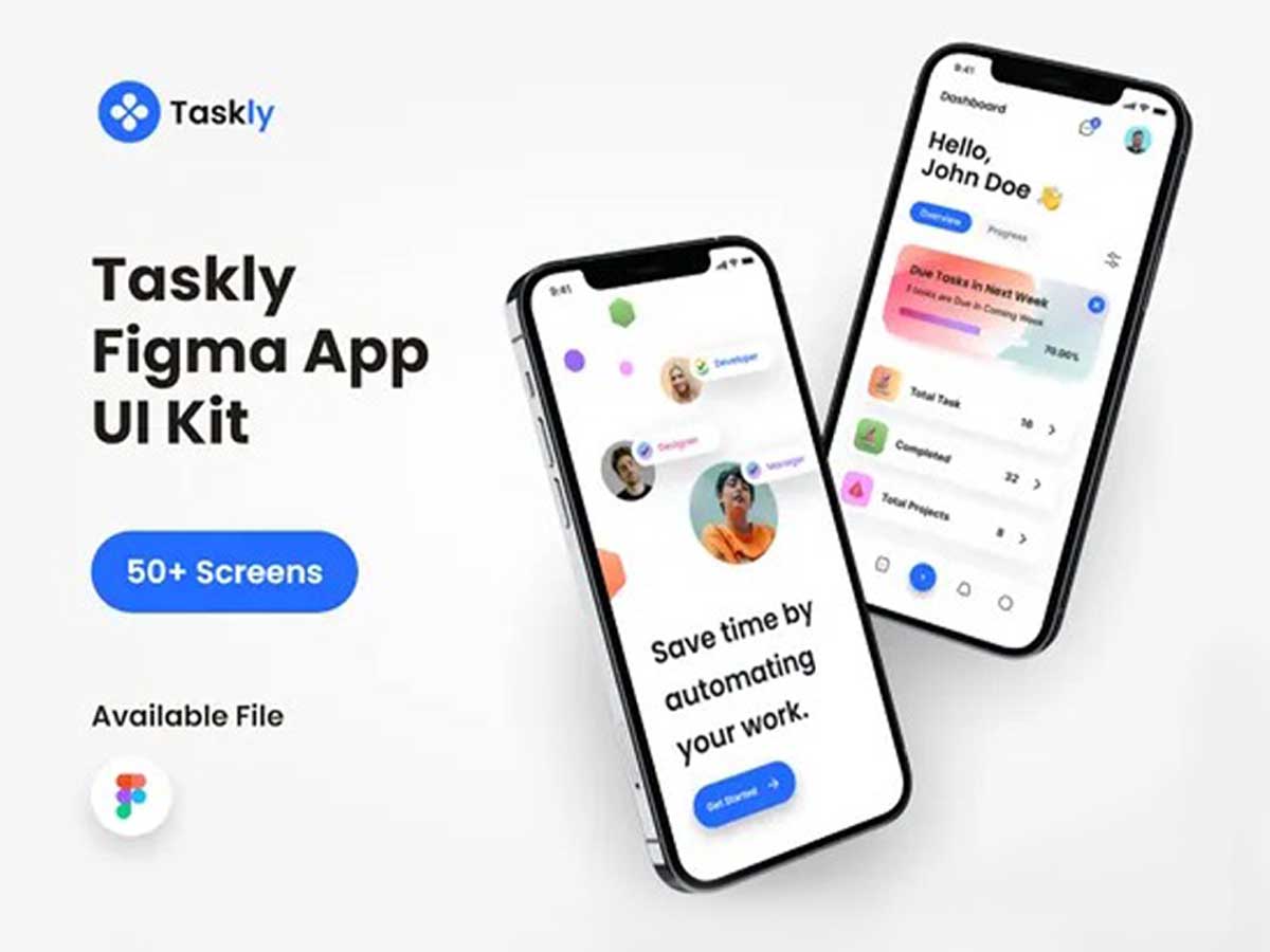Taskly任务管理app用户界面设计素材