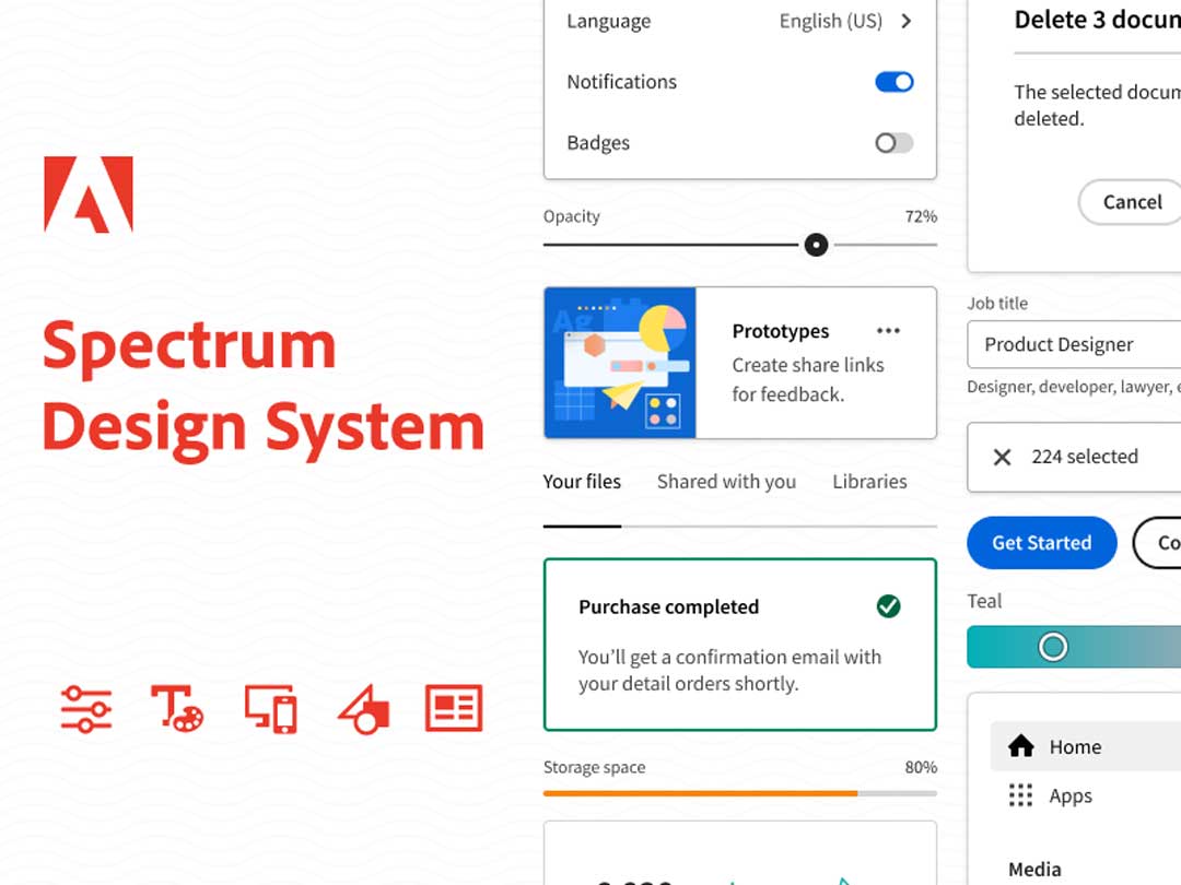 Adobe Spectrum UI设计系统Figma素材