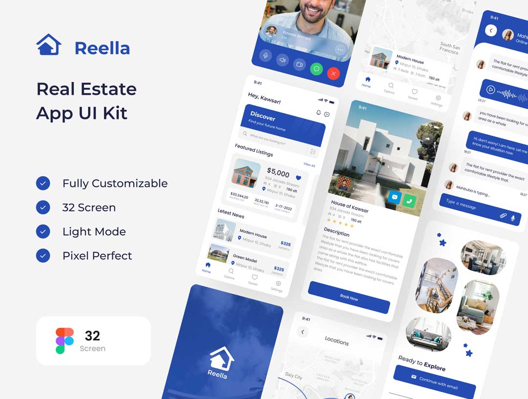 Reella房地产app ui设计素材