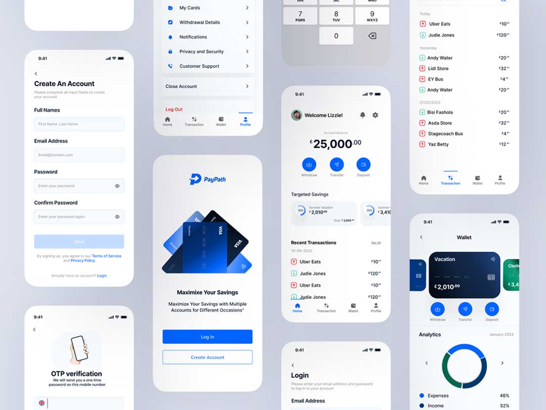 PayPath移动支付app界面fig素材