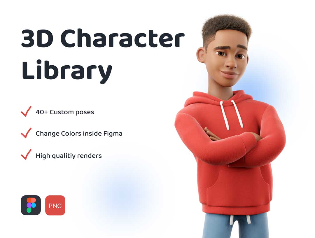 40+ 3D人物角色设计素材blender源文件