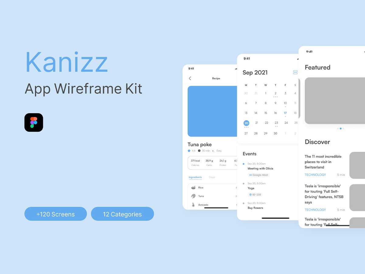 Kanizz – App线框图UI设计素材