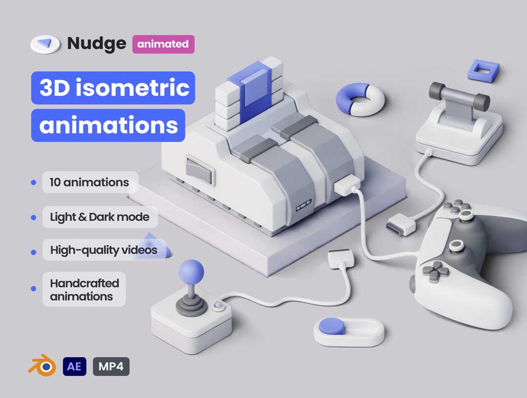 Nudge 3D动画模型设计blender源文件
