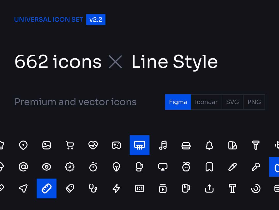 Universal Icon Set v2662个通用图标设计素材