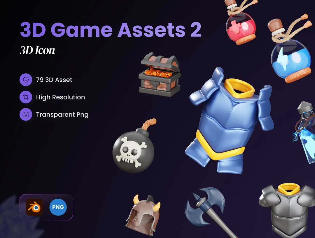 3D游戏资产设计素材（3D Game Asset 2）