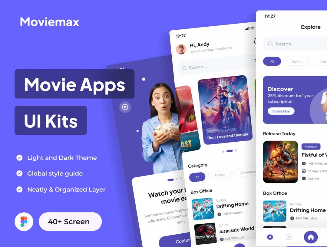 Moviemax电影APP应用UI素材