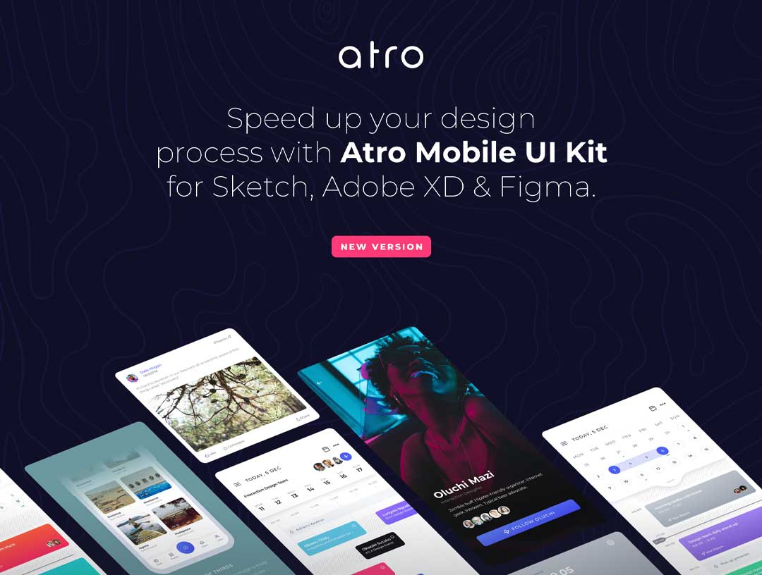 Atro 150个移动用户界面UI套件