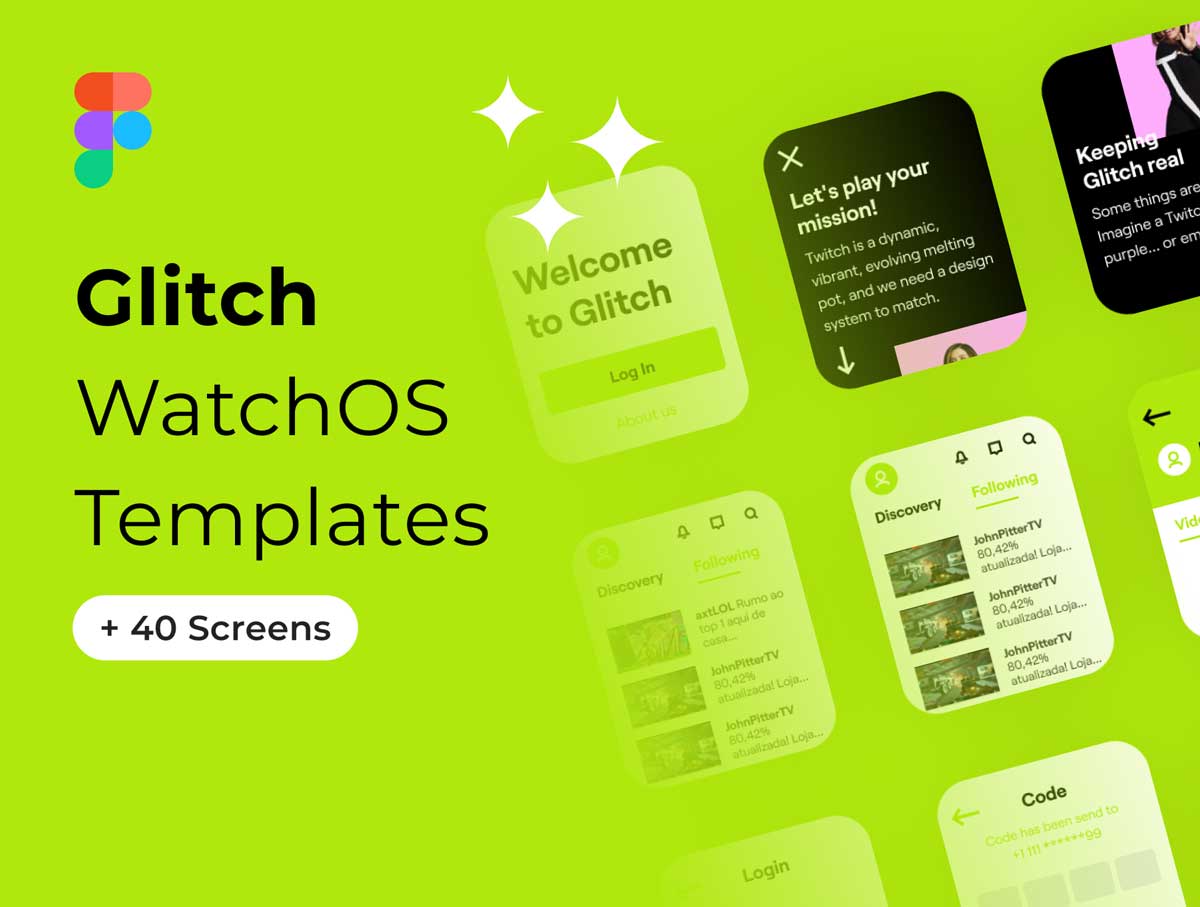 Glitch – WatchOS智能手表UI模板