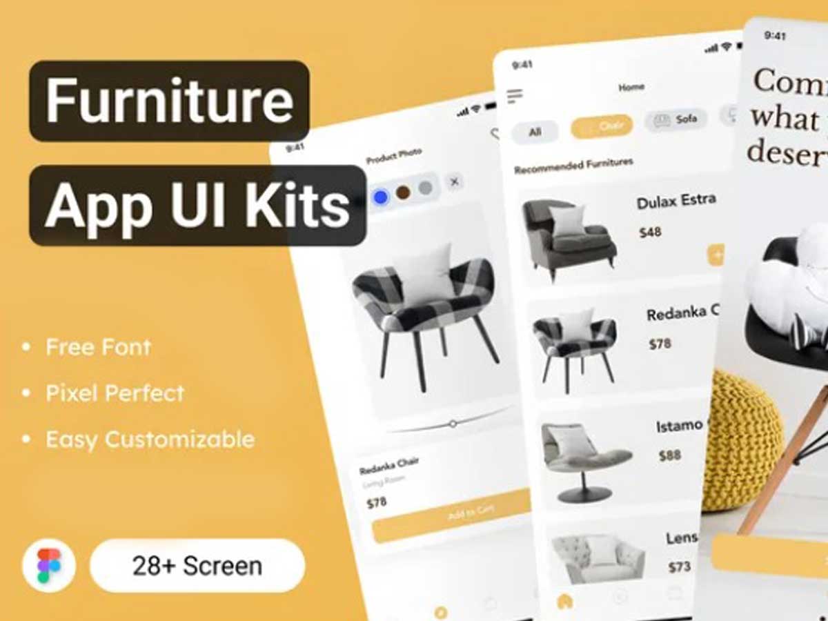 Furniture-家具应用程序UI设计套件